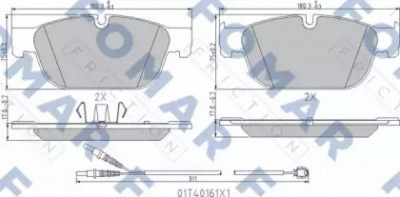 FOMAR FRICTION fo996781 -  Комплект тормозных колодок, дисковый тормоз